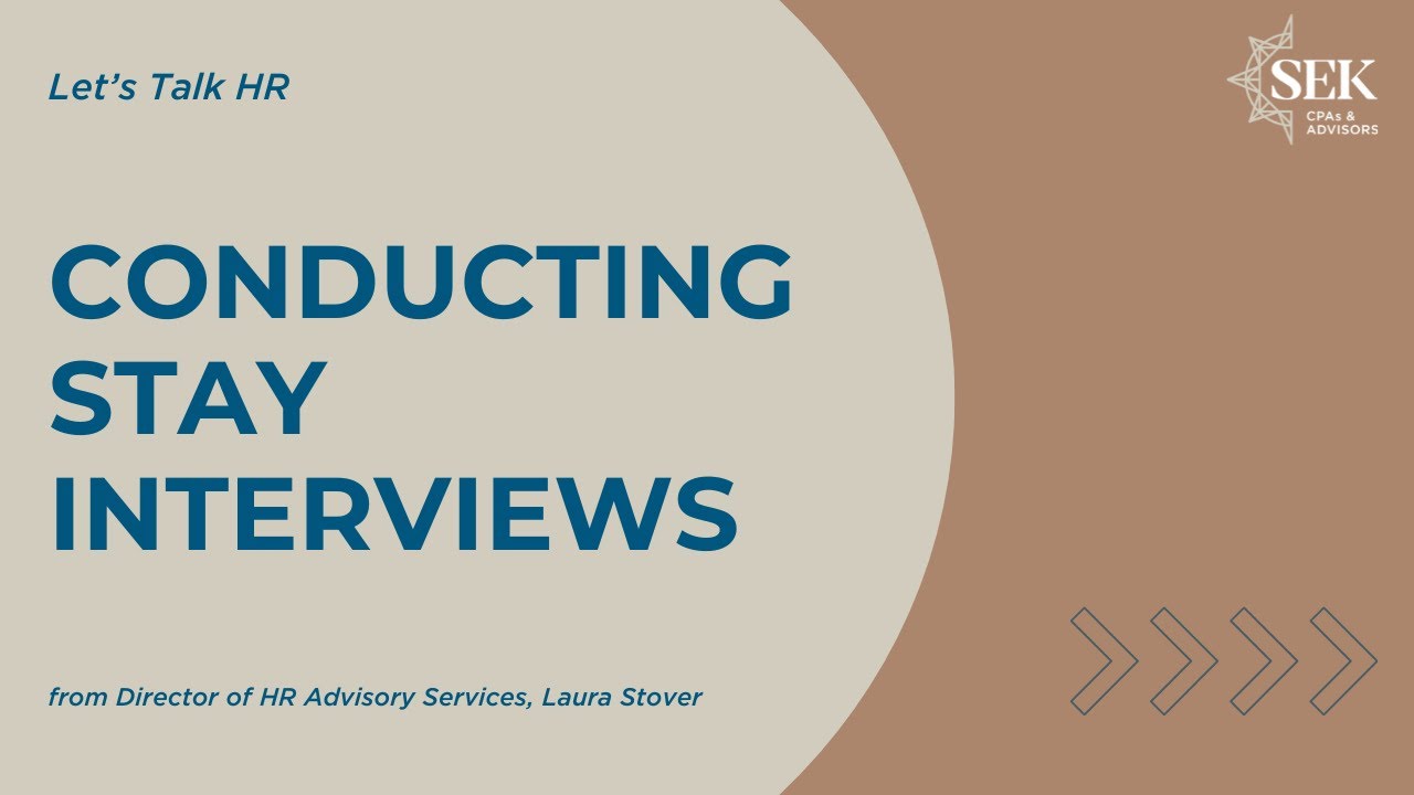 Conducting Stay Interviews - Let's Talk HR