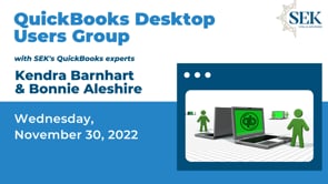 QuickBooks Desktop Users Group - November 2022