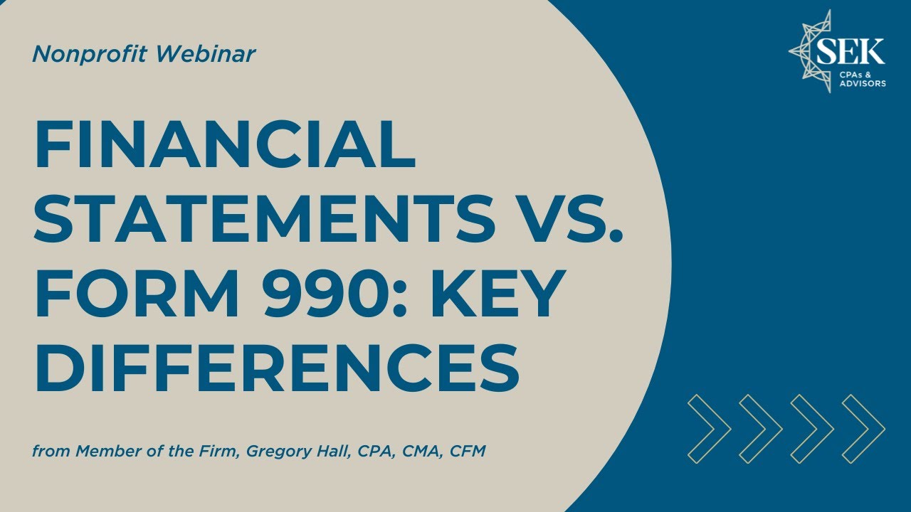 Financial Statements vs. Form 990: Key Differences