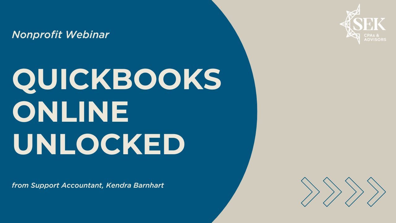 QuickBooks Online Unlocked for Nonprofits