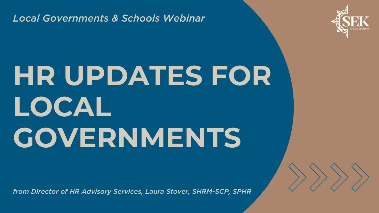 HR Updates for Local Governments