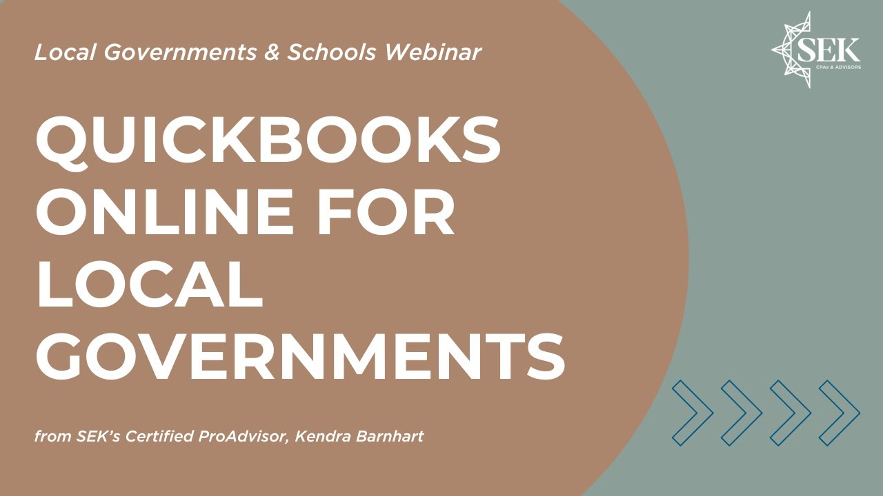 QuickBooks Online Best Practices for Local Governments