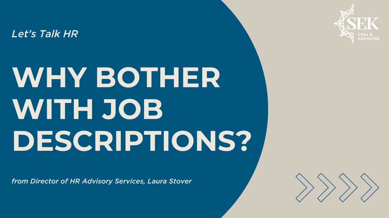 Why Bother With Job Descriptions - Let's Talk HR