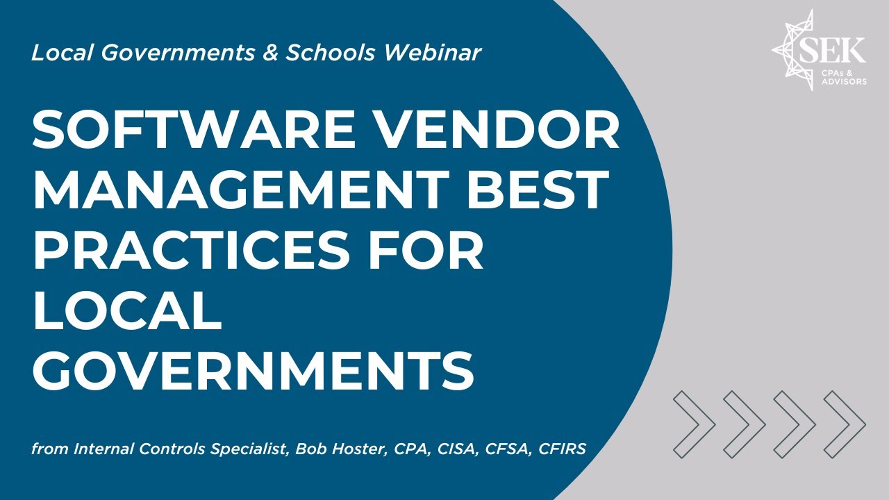 Software Vendor Management Best Practices for Local Governments