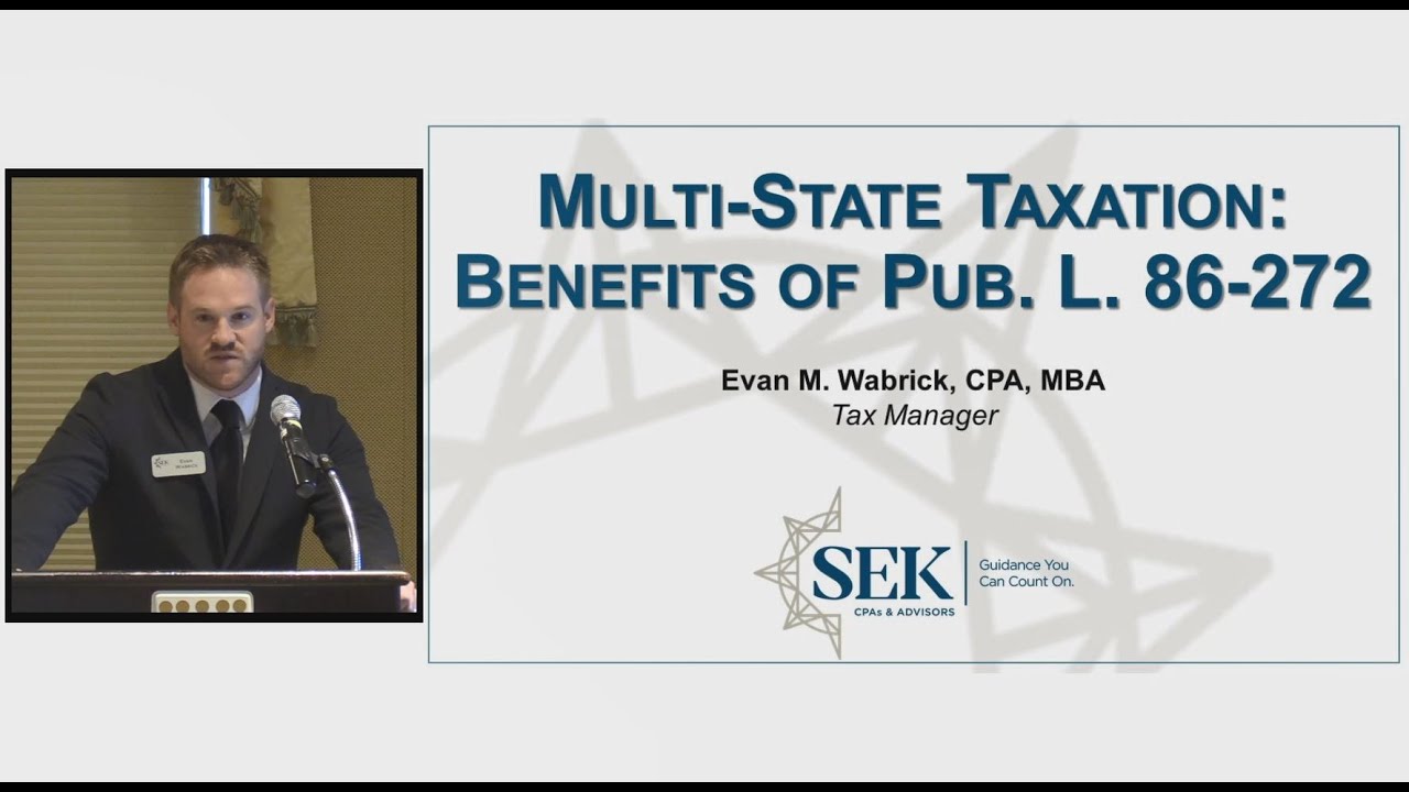 Multi-State Taxation: Benefits of Pub. L. 86-272