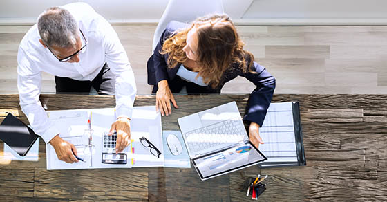 people working at desk