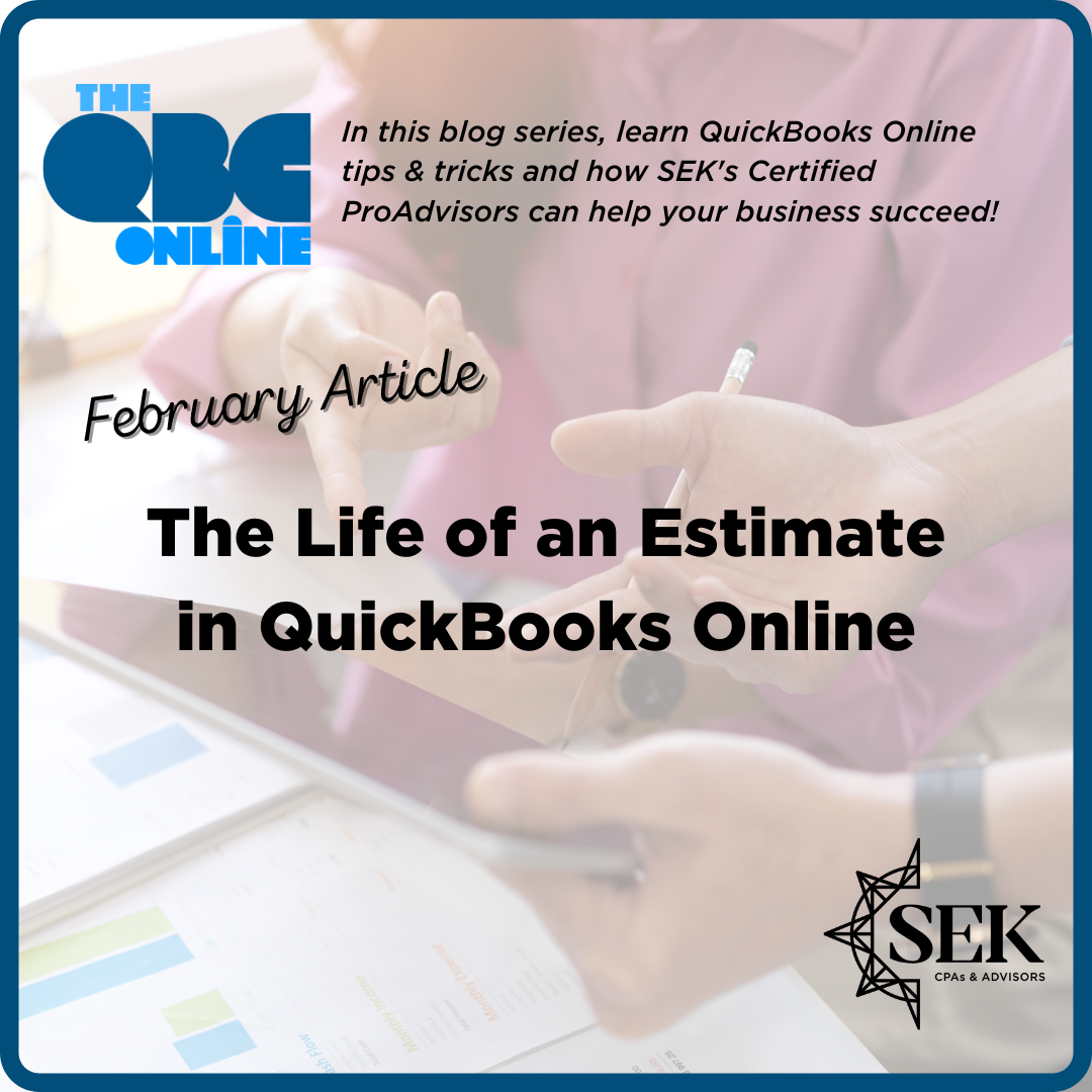 quickbooks life of an estimate online