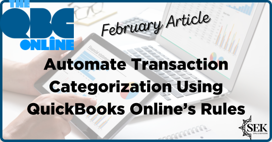 Automate transaction categorization using QuickBooks Online's rules