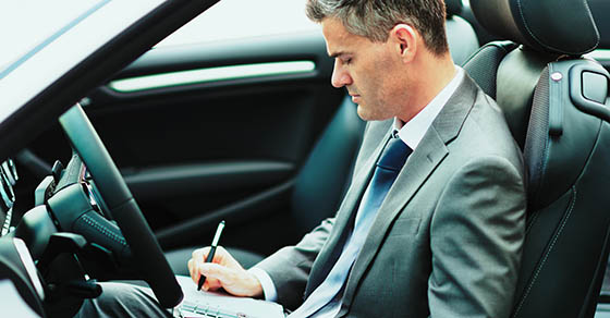 man driving