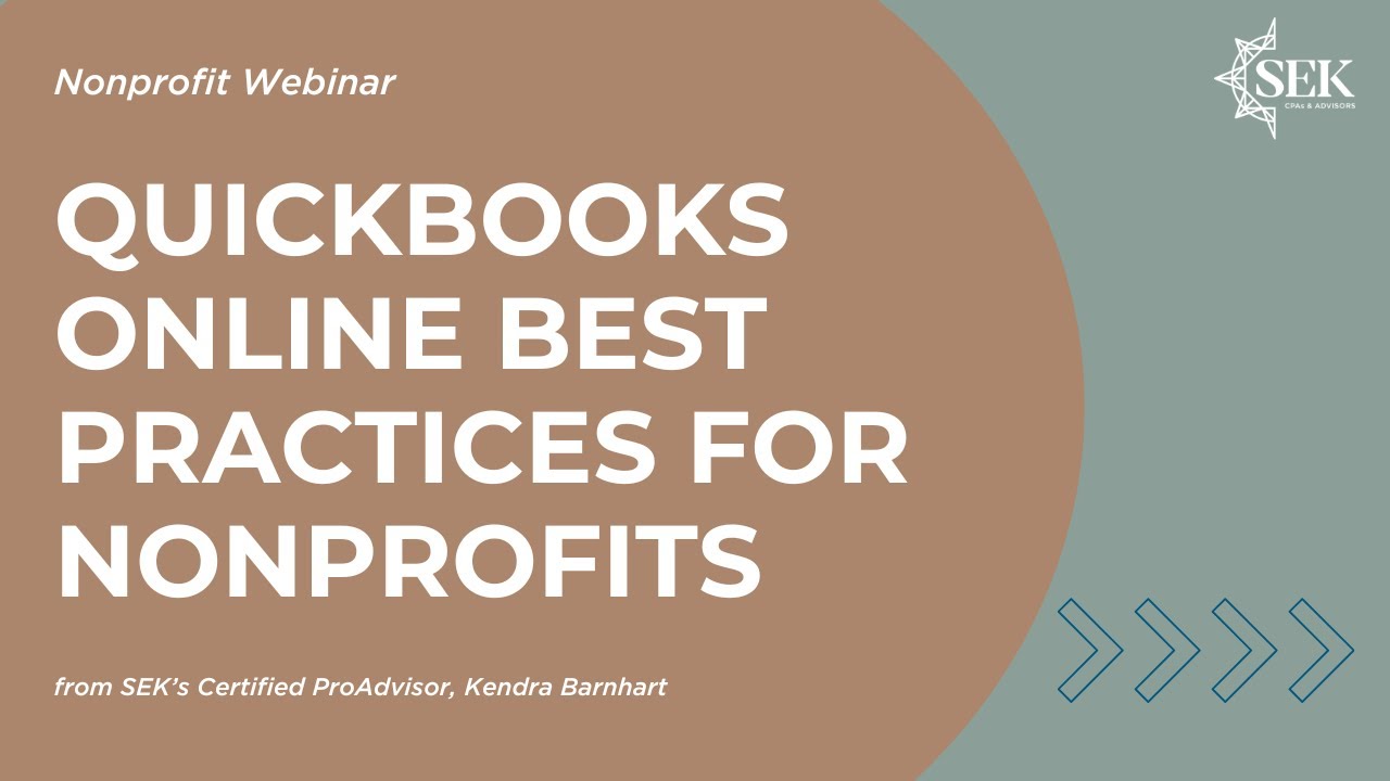 QuickBooks Online Best Practices for Nonprofits