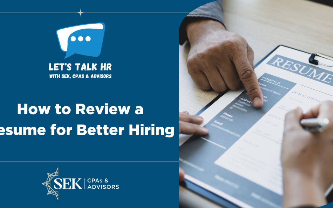 How to review a resume for better hiring