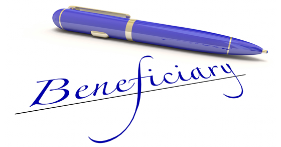 Blue pen next to the word "Beneficiary"