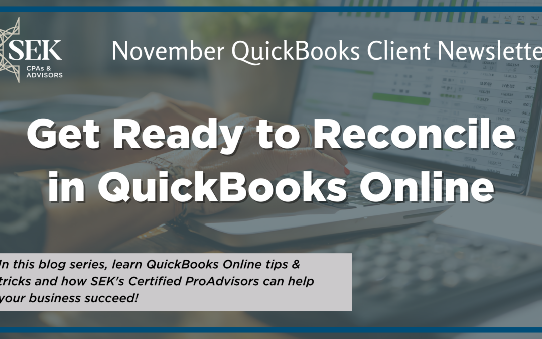 Get Ready to Reconcile in QuickBooks Online