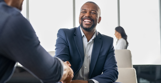 man shaking hands