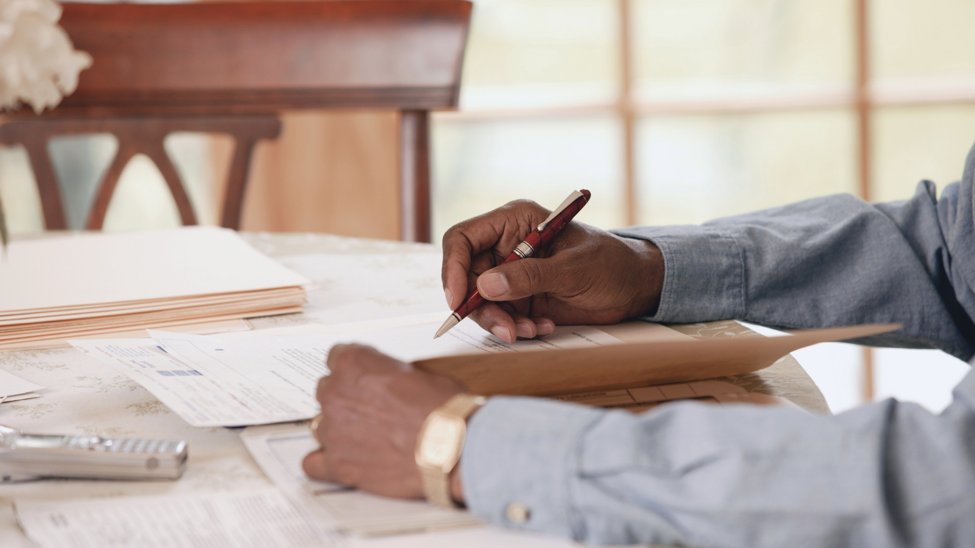 man doing paperwork