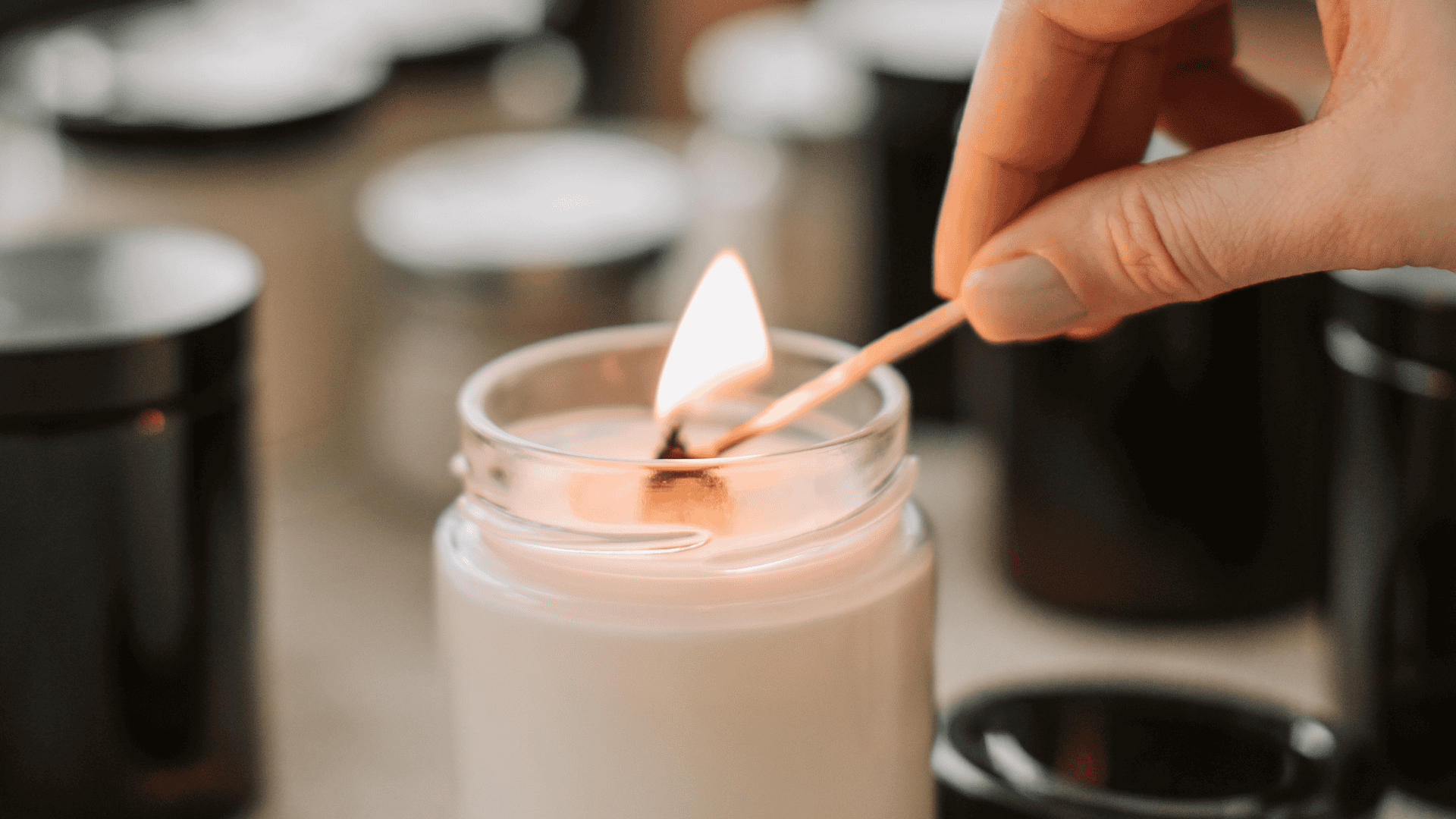 lighting a candle