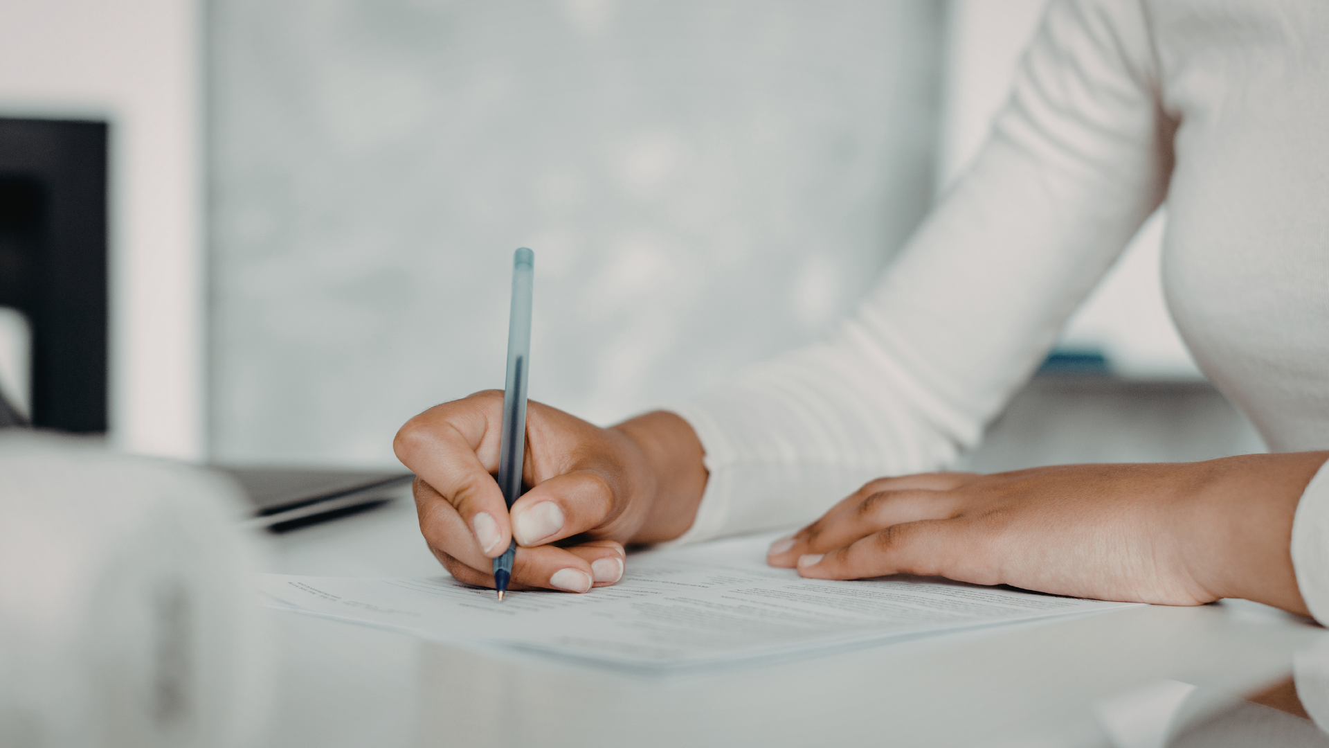 signing a document