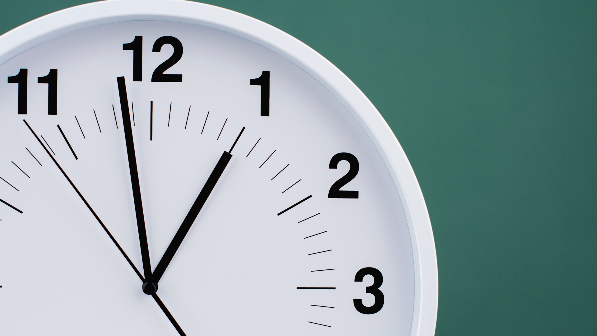 clock on green background
