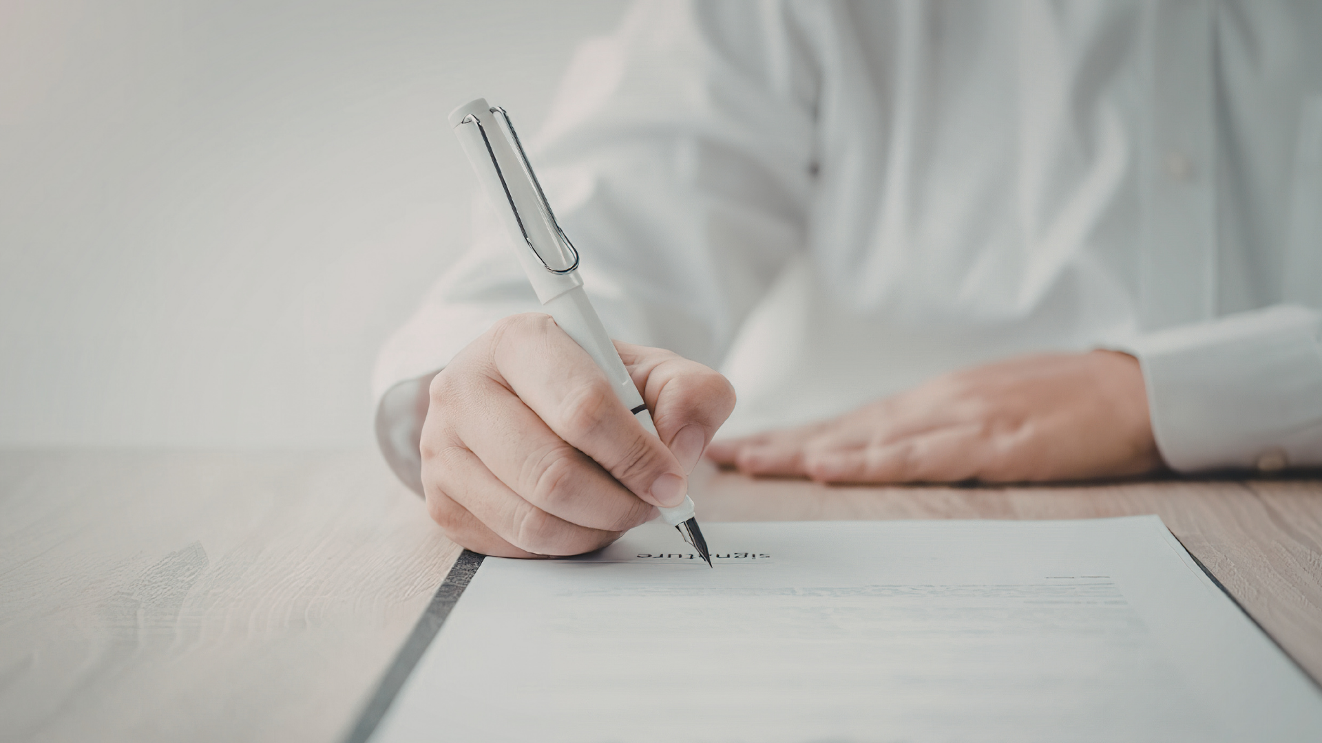 signing document
