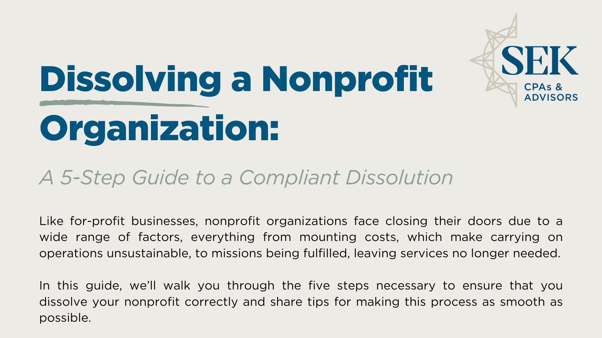 Dissolving a nonprofit organization