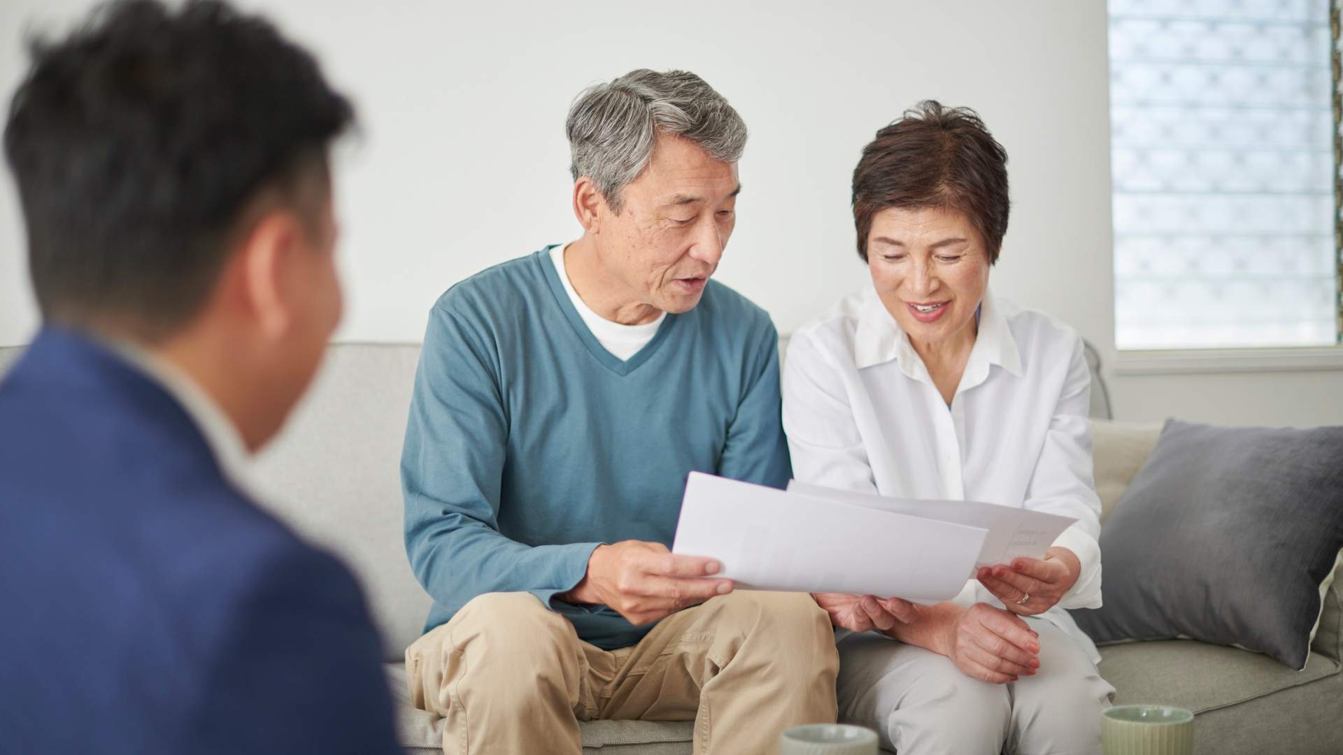 couple reviewing papers