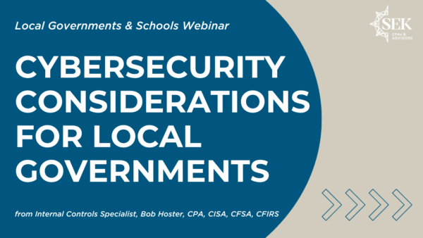 Cybersecurity Considerations for Local Governments