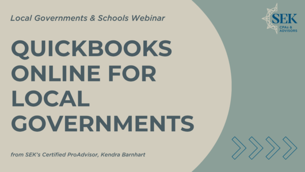 QuickBooks Online for Local Governments