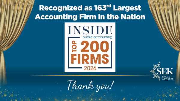 SEK Named Among the Top 200 CPA Firms in the Nation