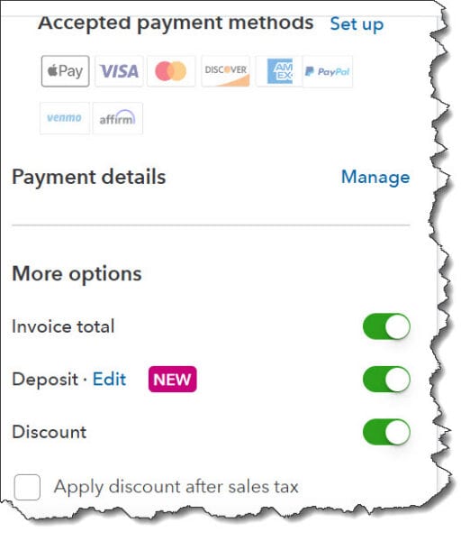 Payment methods