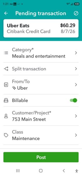 Pending transactions